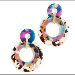 Lele Sadoughi jungle peach banded hoop